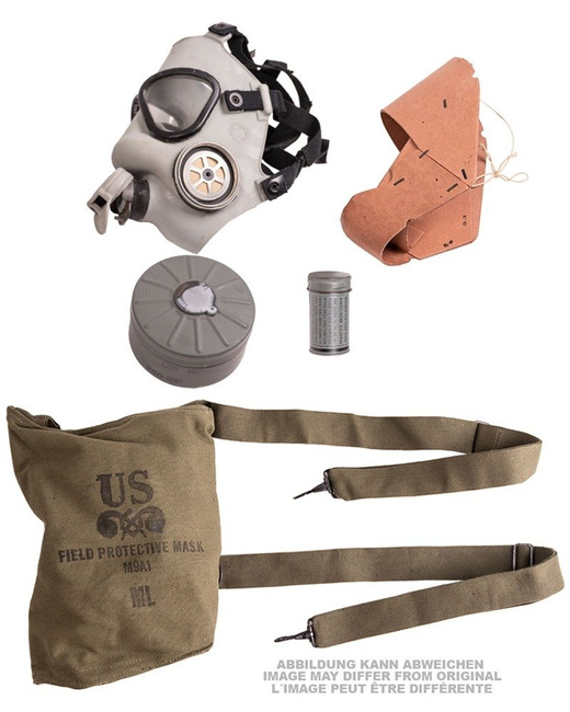 US PROT.MASK M9A1 WITH FILTERS AND BAG USED DECO