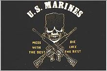 FLAG (91 x 152) cm U.S. MARINES