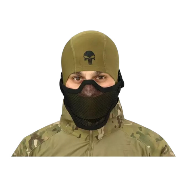 STEEL PROTECTIVE HALF-FACE MASK V.1 - BLACK - CS