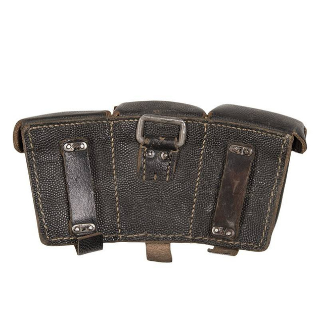 3-PIECES CARTRIDGE POUCH - GERMAN MILITARY SURPLUS WW II - USED