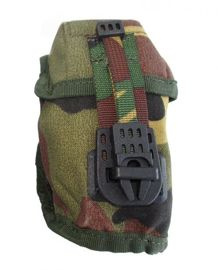 HAND GRENADE BAG - MILITARY SURPLUS FROM THE DUTCH ARMY - DPM CAMO - USED