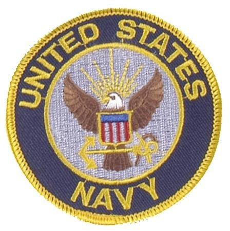 PATCH U.S. NAVY 80 MM DIAMETER