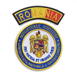 Emblemă manecă personal penitenciar ANP cu tricolor și aplicare prin coasere