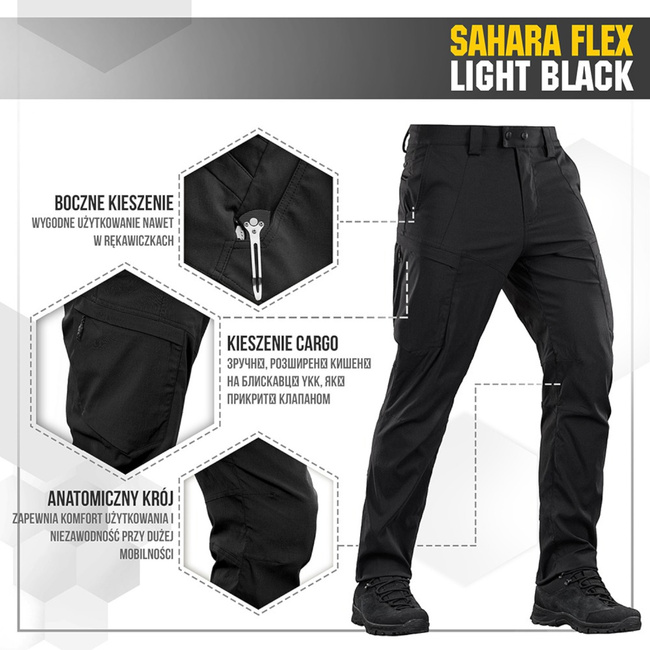 Sahara Flex Tactical Pants - Black - M-Tac