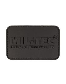 BLACK PVC MIL-TEC® 3D PATCH W.HOOK&LOOP CLOSURE