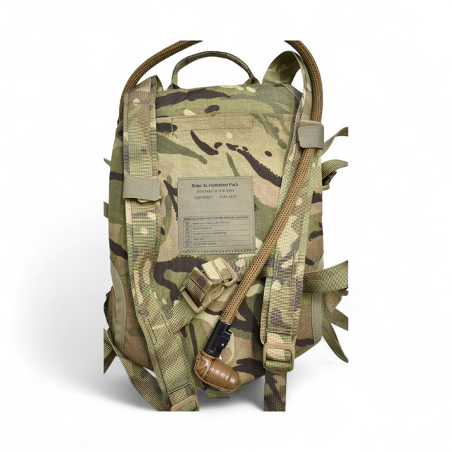 Insulated Hydration Pack – Rider – TPU Bladder – British Army Military Surplus UK – MTP Camo – 3L – Used
