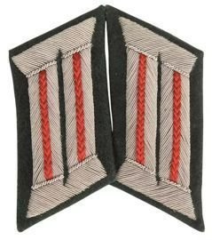 German WWII Red Collar Patch Officer