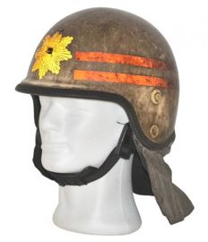 DANISH FIREFIGHTERS HELMET W/ EMBLEM USED