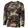 US SHIRT WITH LONG SLEEVES 170G/M2  - MFH® - WOODLAND
