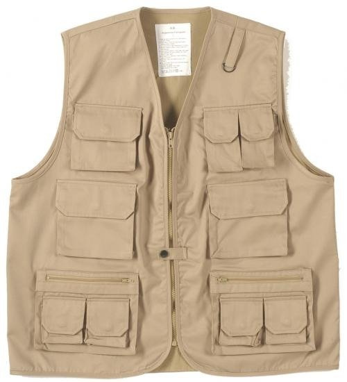 KHAKI HUNTING- & FISHING VEST