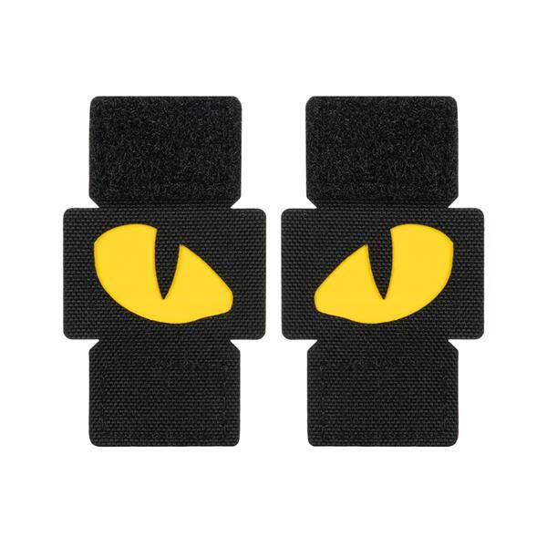 TIGER EYES LASER CUT PATCH (couple) - BLACK/YELLOW - M-TAC