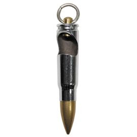 Key chain, ring, trinket, cartridge, bullet, AK-47, silver, with bottle opener