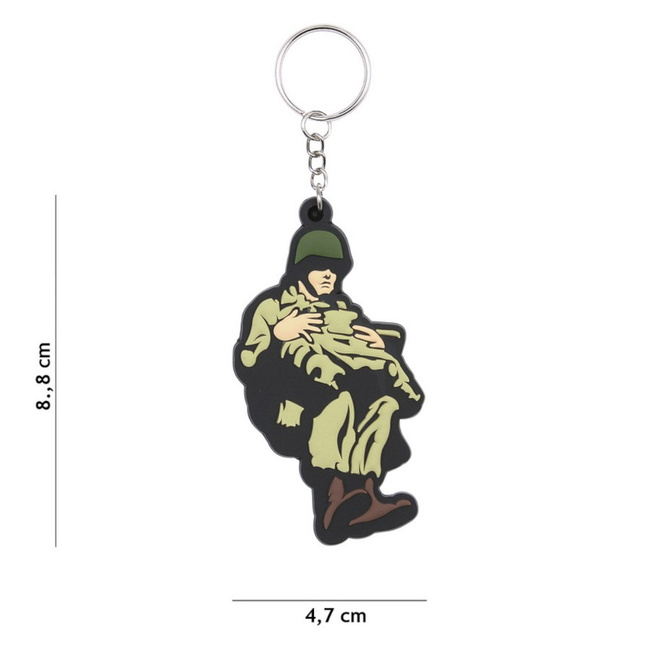 3D PVC KEYCHAIN - WWII PARATROOPER