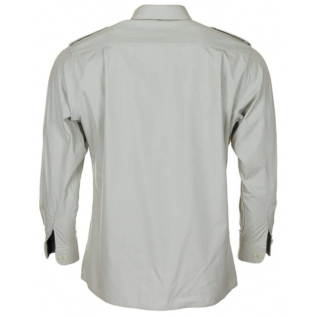 LONG SLEEVE SHIRT - GREY - MILITARY SURPLUS NETHERLANDS ARMY - USED