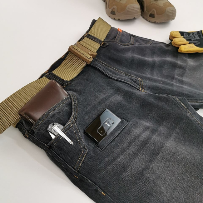 TACTICAL JEANS - "ROGUE" - PENTAGON®  - BLACK - LENGTH 34″