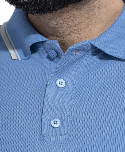 POLO T-SHIRT - ANIKETOS STRIPES - Pentagon® - DAWN BLUE