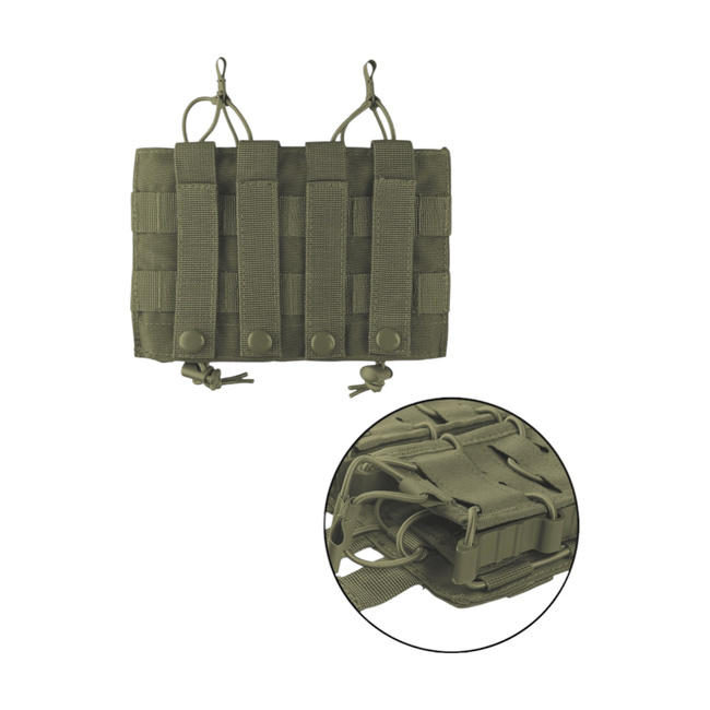 DOUBLE MAGAZINE POUCH - OPEN TOP FLEX - GREEN OD - MIL-TEC
