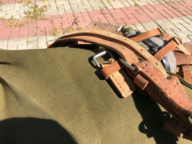 Military Olive Romanian Retro Rucksack - RSR Romanian army - OD Green - In good condition