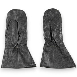 Leather Gloves - Serbian Army Military Surplus SE - Black - Used