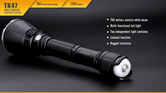 Flashlight Fenix TK47, water resistant