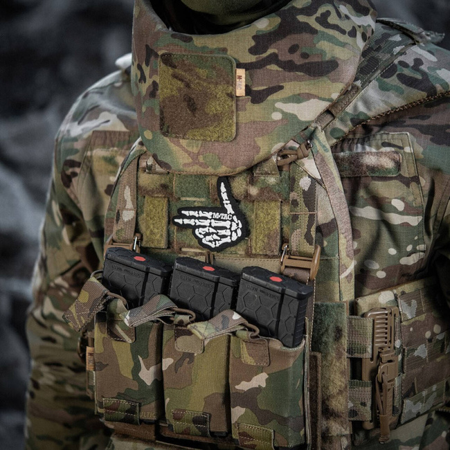 SKELETON SHOOTER PATCH (EMBROIDERED) - BLACK - M-TAC