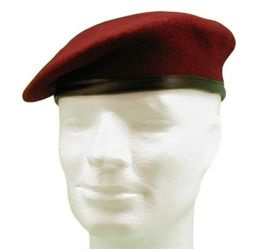 GERMAN ARMY WINE RED BERET USED