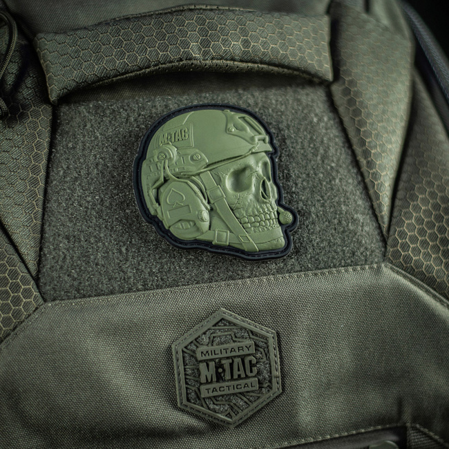 OPERATOR SKULL PATCH - 3D PVC - OLIVE - M-TAC