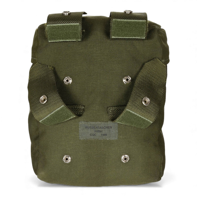 MEDIUM SIDE POUCH - KAZ03 - AUSTRIAN ARMY MILITARY SURPLUS - GREEN OD - USED