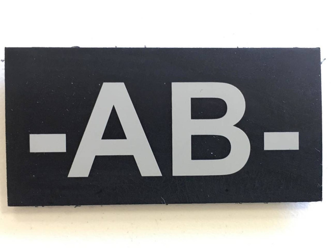 INFRA RED BLOOD TYPE PATCH NEG AB