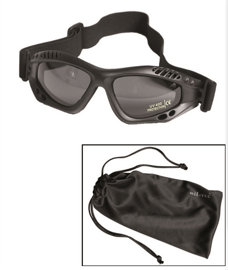 Black Commando Goggles Air Pro Smoke