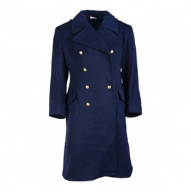 Coat with Gold Buttons - East German Navy Military Surplus - Volksmarine der NVA - Navy Blue - Used