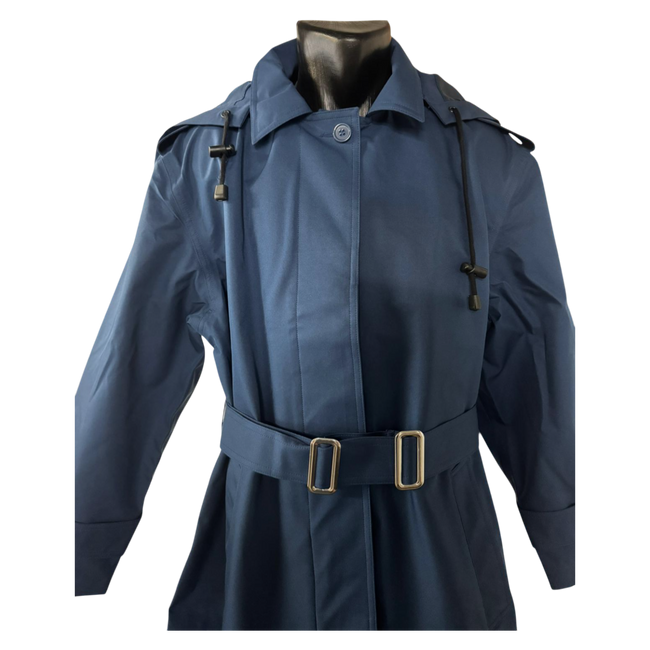 TRENCH COAT, WOMEN S RAINCOAT - ROMANIAN ARMY - PETROL BLUE