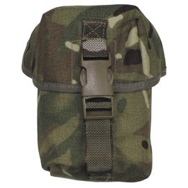 BRITISH WATER BOTTLE POUCH - FOR OSPREY MK IV ARMOUR - MTP CAMOUFLAGE - 10 x 18 x 12 cm - MILITARY SURPLUS - USED