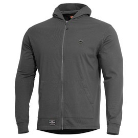 SWEATER - Metaluxe® Zipper - "AGIS RING SPUN" - PENTAGON® - CINDER GREY