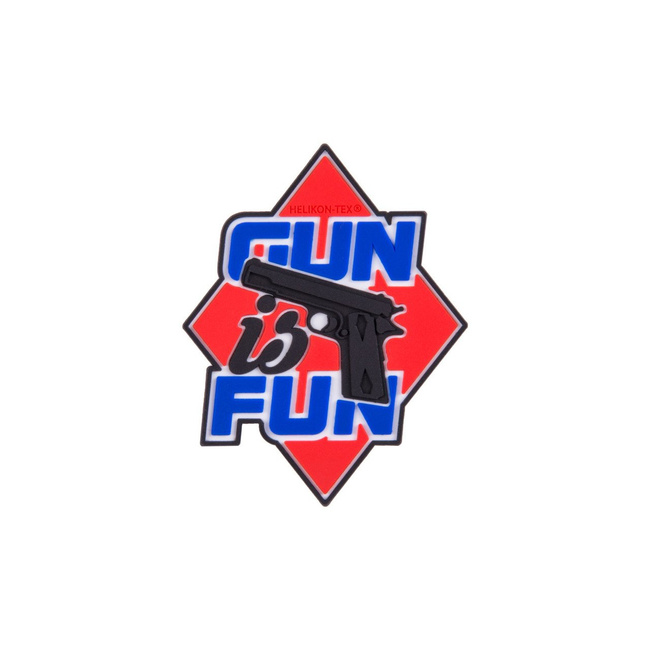 "GUN IS FUN" PATCH - PVC - RED