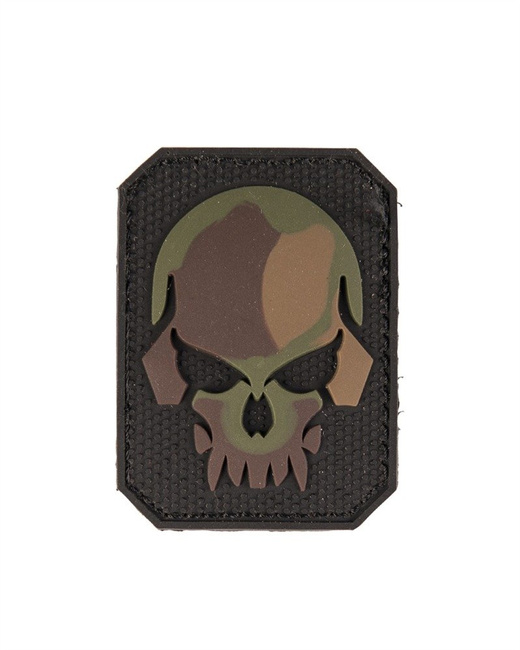 CAMO PVC SKULL 3D PATCH W. HOOK and LOOP CLOSURE SM