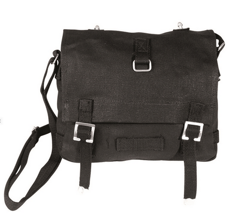 GERMAN BREAD BAG WITH STRAP - BLACK