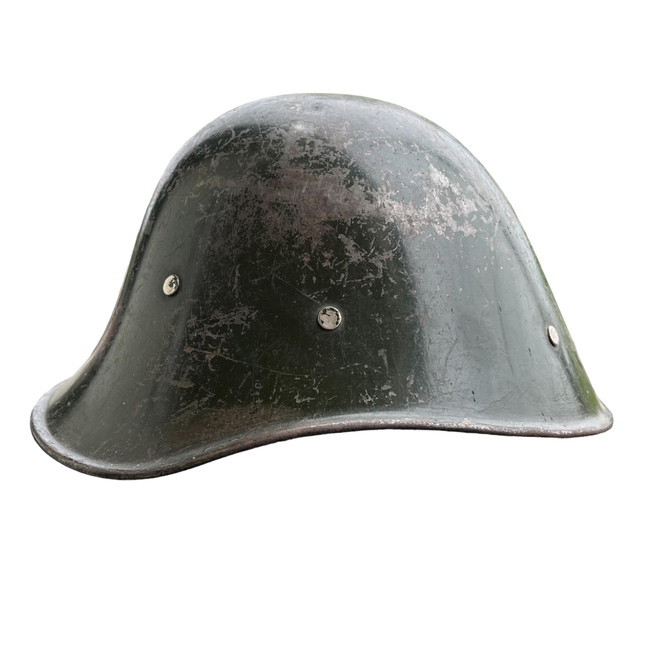 Rare collector's M1939 helmet dutch model, model WW2 34/39 - Surplus Romanian Army - worn, with rust marks