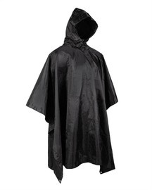 WET WEATHER RIP-STOP PONCHO - BASIC - Mil-Tec - BLACK