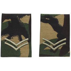 PAIR OF EPAULETS - CORPORAL - MILITARY SURPLUS BRITISH ARMY - DPM CAMO - AS NEW