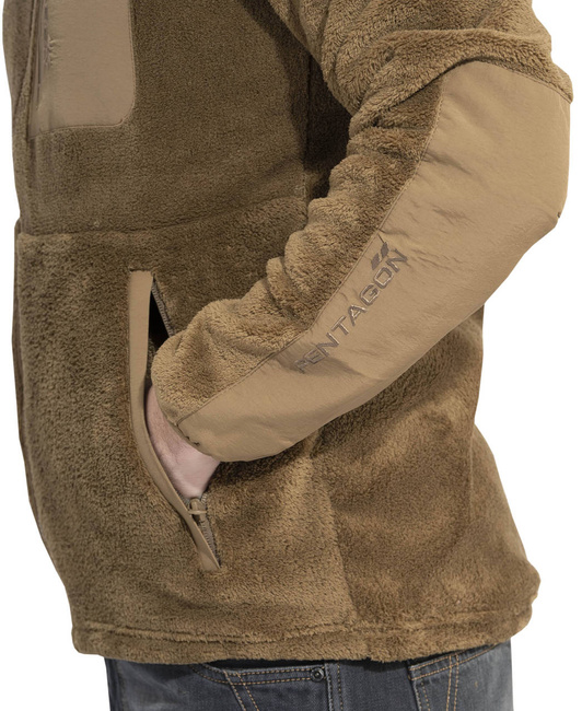 FULL ZIP FLEECE SWEATER - GRIZZLY - PENTAGON® - CAMO GREEN