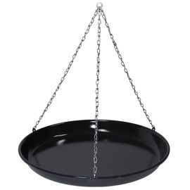 Hungarian enameled grill pan, with chain, large