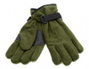 GLOVES FLEECE ´THINSULATE´ FINGER W/ PVC PALMS OLIVE 