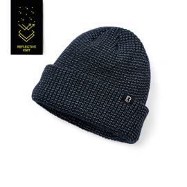 Knitted Beanie with Reflective Yarn - Navy - Brandit