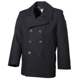 CLASSIC US MARINE PEA COAT - MFH - BLACK