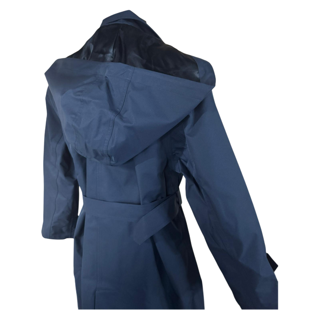 TRENCH COAT, WOMEN S RAINCOAT - ROMANIAN ARMY - PETROL BLUE