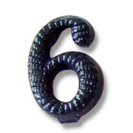 Metallic number - 6 - Dark Blue - Hungarian Army Military Surplus - Like New