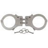 HANDCUFFS - SOLID VERSION - WITH DOUBLE CHAIN - 2 KEYS - MFH®