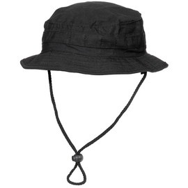 BRITISH BOONIE HAT - WITH CHIN STRAP - MFH® - BLACK