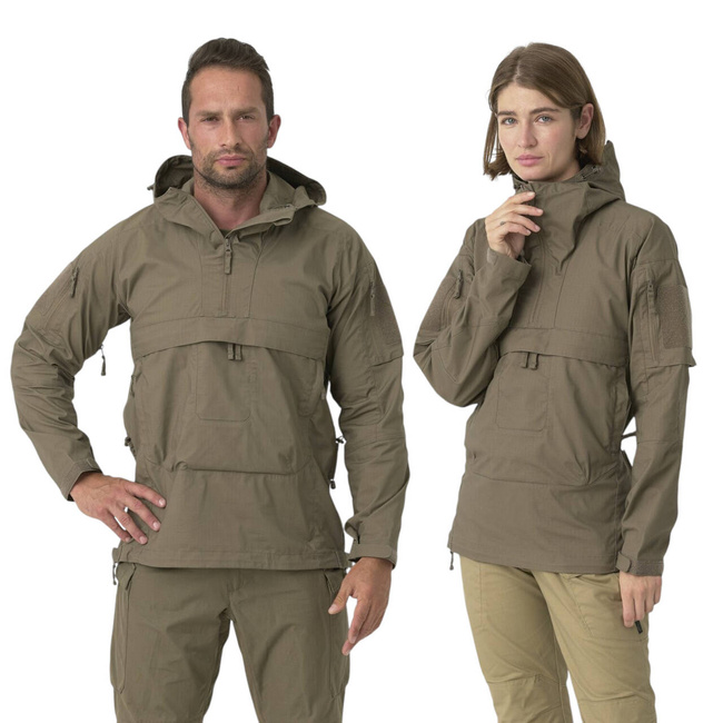 Unisex Tracer Anorak Jacket - Polycotton Stretch Ripstop - Duck Hunter Camo - Helikon Tex